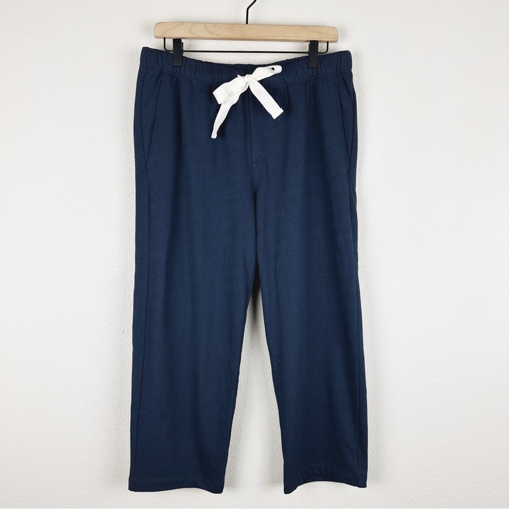 Eileen Fisher Organic Cotton Crop Sweatpants Tie Waist